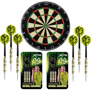 Darts Set Michael van Gerwen Octane set – dartbord – 2 sets - dartpijlen – dart shafts – dart flights – Darts Set Plain dartbord