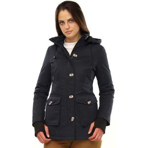 Versano - Marry - Dames Winterjas - Blauw - Halflang Model - 4 Pocket