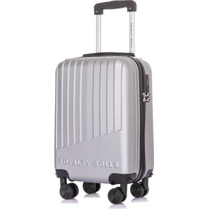 Royalty Rolls Amsterdam Handbagage Koffer 52 cm - 25 liter - Zilvergrijs