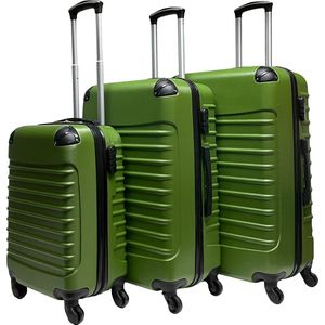 Castillo Trimix 3 delige ABS Kofferset - Groen