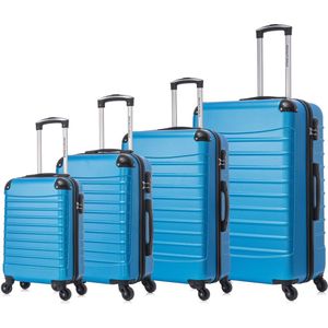 Quadrant 4 delige ABS Kofferset - Sky Blue