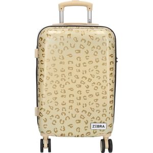 Zebra Trends Animal Travel Handbagage Koffer - 55 cm - 36 liter - TSA slot - Goud Panter