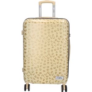 Zebra Trends Animal Travel Middelgrote Koffer - 64 cm - 60 liter - TSA slot - Goud Panter