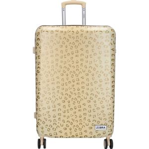 Zebra Trends Animal Travel Grote Koffer - 74 cm - 90 liter - TSA slot - Goud Panter