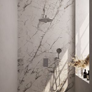 Inbouw regendouche set brauer chrome edition wanduitloop ronde hoofddouche 30 cm met handdouche 3 standen