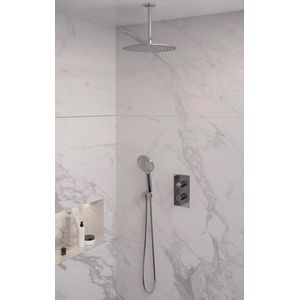 Brauer Chrome Edition complete inbouw regendouche met 3 standen handdouche, plafondarm en hoofddouche 30cm set 36 chroom