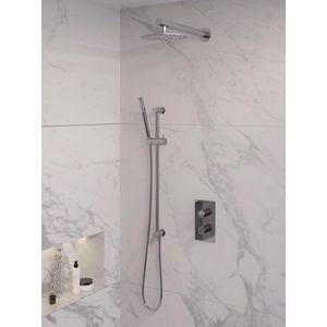 Chrome Edition thermostatische inbouw regendouche set met 3-weg omstelling 37 en luxe accessoires