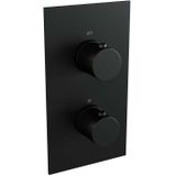 Inbouw regendouche set brauer black edition wanduitloop ronde hoofddouche 30 cm met glijstang en handdouche 3 standen mat zwart