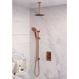 Copper Edition thermostatische inbouw regendouche met 3-weg omstelling SET 47