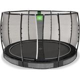 EXIT Allure Premium inground trampoline rond ø366cm - zwart