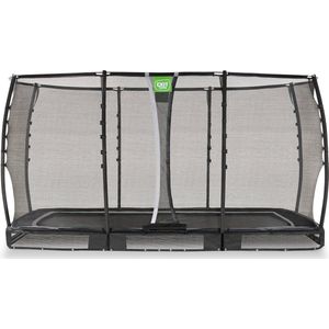 EXIT Allure Premium inground trampoline rechthoek 214x366cm - zwart
