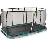 EXIT Allure Premium inground trampoline rechthoek 244x427cm - groen