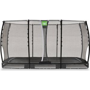 EXIT Allure Classic inground trampoline rechthoek 214x366cm - zwart