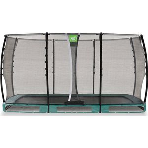 EXIT Allure Classic inground trampoline rechthoek 214x366cm - groen
