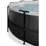 EXIT Framepool ""Black Leather Pool"", (Set), mit Sandfilterpumpe und Abdeckung und Zubehörset - schwarz