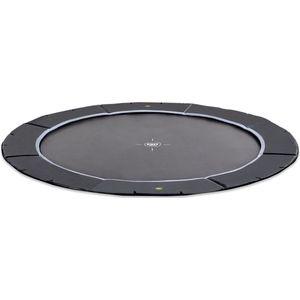 EXIT Dynamic groundlevel sports trampoline rond ø427cm - zwart