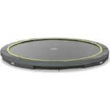 EXIT Silhouette inground sports trampoline rond ø427cm - zwart