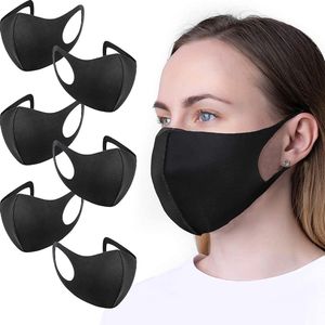6x FASHION Mondkapje - ZWART - Mondmasker - Wasbaar - Mondkapjes - Black - Facemask - Mouth mask - Herbruikbaar - Adembescherming - Mannen, Vrouwen en Kinderen - Bescherming Openbaar Vervoer - OV