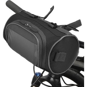 Stuurtas met smartphonehouder – Waterdicht – Fietstas – 6.2 inch - zwart