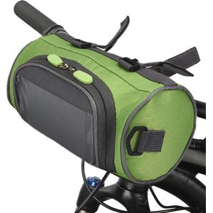 Fietstas stuurtas met smartphone houder – waterdicht – Fiets tas stuur – Smartphone houder fiets – T/M 6.2 inch - groen