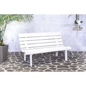 SenS-Line - Bella - Tuinbank - Wit - Hout - 150cm - 2-zits