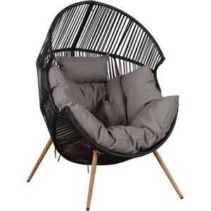 SenS-Line Loungestoel Viking - Grijs - Wicker - Met Kussens
