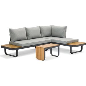 Sens-Line - Samos - Loungeset - Grijs - FSC 100% Hout - Modulaire Elementen