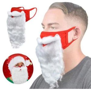 Kerst mondmasker - outfit - kostuum - mondkapje met baard