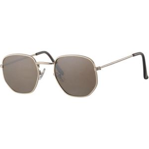 Freaky Glasses® – Festival Bril – Rave Zonnebril – UV400 - Dames – Heren - Bruine Spiegelglazen