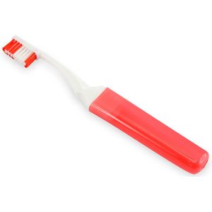 Tandenborstel - Reistandenborstel - Tandenborstels - Met koker - Opvouwbaar - Rood