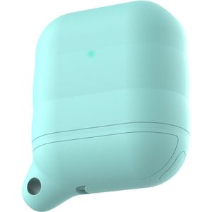 By Qubix - AirPods Hoesje - Siliconen - Waterproof - Mint Groen