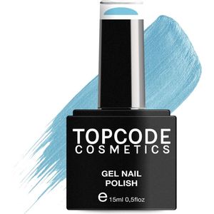 Blauwe Gellak van TOPCODE Cosmetics - Holiday Blue - MCNU71 - 15 ml - Gel nagellak Nagellak Blauw Gellak blauw gellac