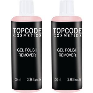 TOPCODE Cosmetics 2x Gellak remover - 100ml - MCRM02- roze Voor het veilig verwijderen van gellak