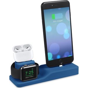 By Qubix - 3 in 1 Houder - Blauw - Siliconenrubber