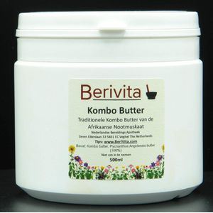Kombo Butter Puur 500ml - Pot - Kombo Boter - Onbewerkt en Ongeraffineerd
