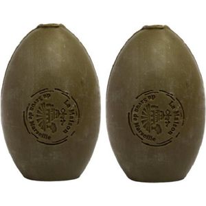 2x Zeepbollen van Marseille Zeep met Arganolie - Navulling Zeepstang - Bollen van Natuurlijke Groene Marseille Zeep voor Zeepbolhouder