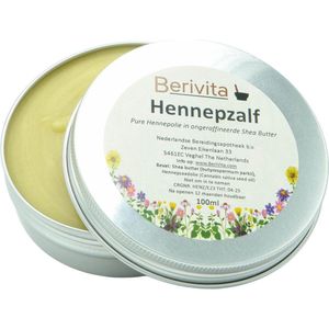 Hennepzalf 100ml Blik - Pure, Koudgeperste Hennepolie, Hemp Seed Oil met Shea Butter