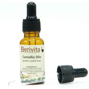 Camellia Olie Puur 20ml Pipetfles - Witte Japonica - Huidolie en Haarolie
