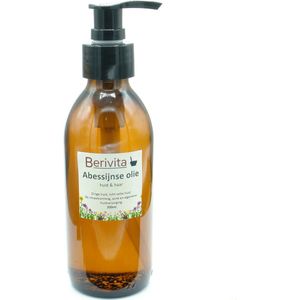 Abessijnse Olie Puur 200ml Pompfles - Glas - Huidolie en Haarolie - Abyssinian Oil