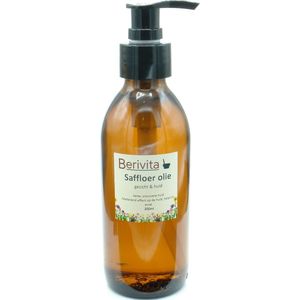 Saffloerolie, Distelolie Puur 200ml Pompfles - Glas - Huidolie en Gezichtsolie - Safflower Seeds Oil