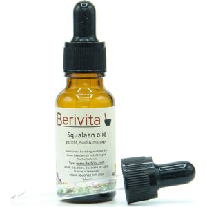 Squalaan Olie 20ml Pipetfles - Huidolie uit Olijven - 100% Plantaardig - Squalane Oil