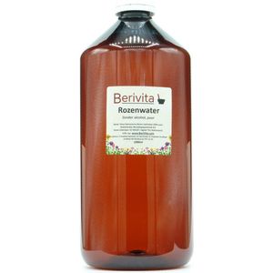 Rozenwater Liter - Puur - 1000ml Hydrosol, Hydrolaat van Rosa damascena, Bulgaarse Roos - Gezicht en Body Mist - Natuurlijke Toner