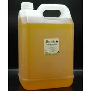 Amandelolie 5 Liter - Puur, Koudgeperst, Onbewerkt en Hexaanvrij - Zoete Amandel Olie voor Huid en Haren - Sweet Almond Oil, Prunus Dulcis