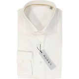 Ledub - Modern Fit Overhemd - Wit - 100% Katoen - Strijkvrij