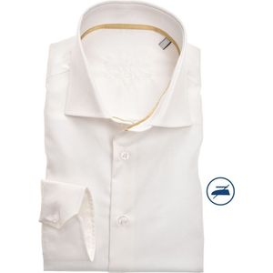 Ledub - Modern Fit Overhemd - Beige - Twill - Strijkvrij