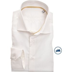 Ledub - Modern Fit Overhemd - Beige - Strijkvrij - 100% Katoen