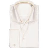 Ledub - Slim Fit Overhemd - Beige - Twill - Strijkvrij - Heren