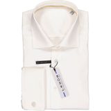 Ledub - Slim Fit Overhemd - Beige - Twill - Strijkvrij - Heren