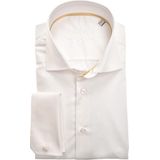 Ledub - Slim Fit Overhemd - Beige - Twill - Strijkvrij - Heren