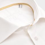 Ledub - Slim Fit Overhemd - Beige - 100% Katoen - Strijkvrij